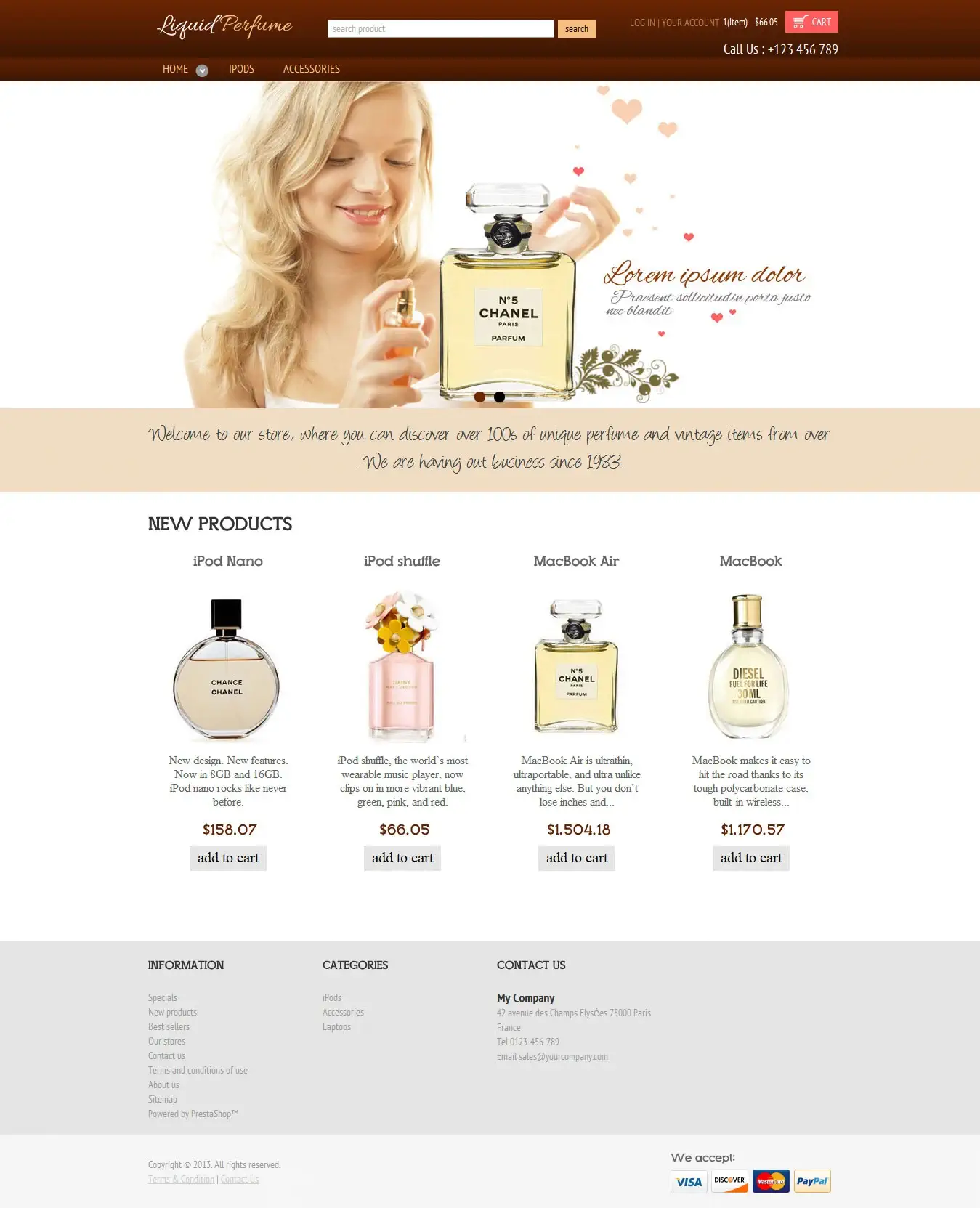 Création site web parfumerie à rabat