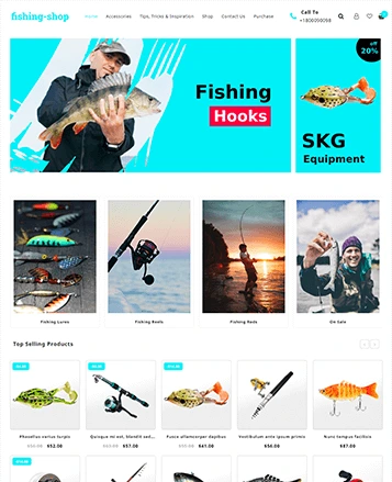 Création site web de Boutique de pèche à Rabat